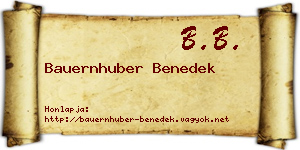 Bauernhuber Benedek névjegykártya